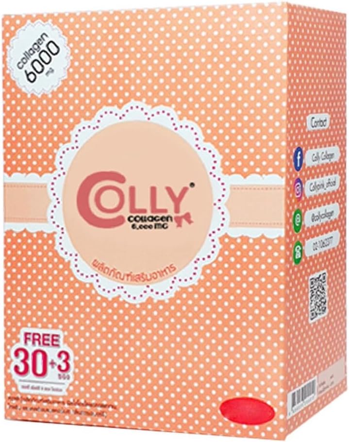 Colly Pink Collagen 6000mg: Dietary Supplements for White and Bright Skin (1 box, 30 bags)