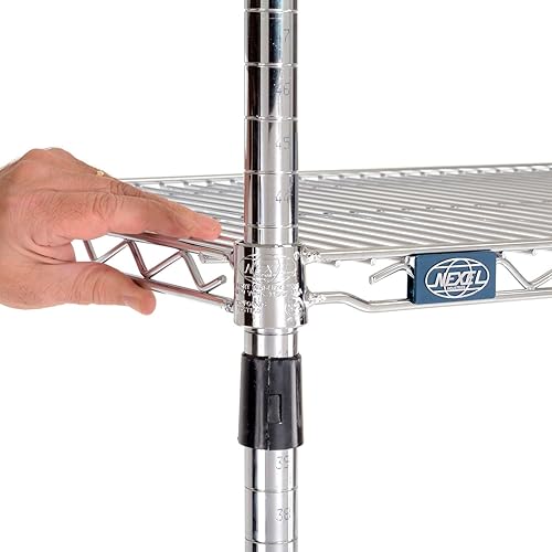 Miniatura 3 de Global Industrial Estantería de alambre cromado, 30 pulgadas de ancho x 18 pulgadas de profundidad x 74 pulgadas de alto