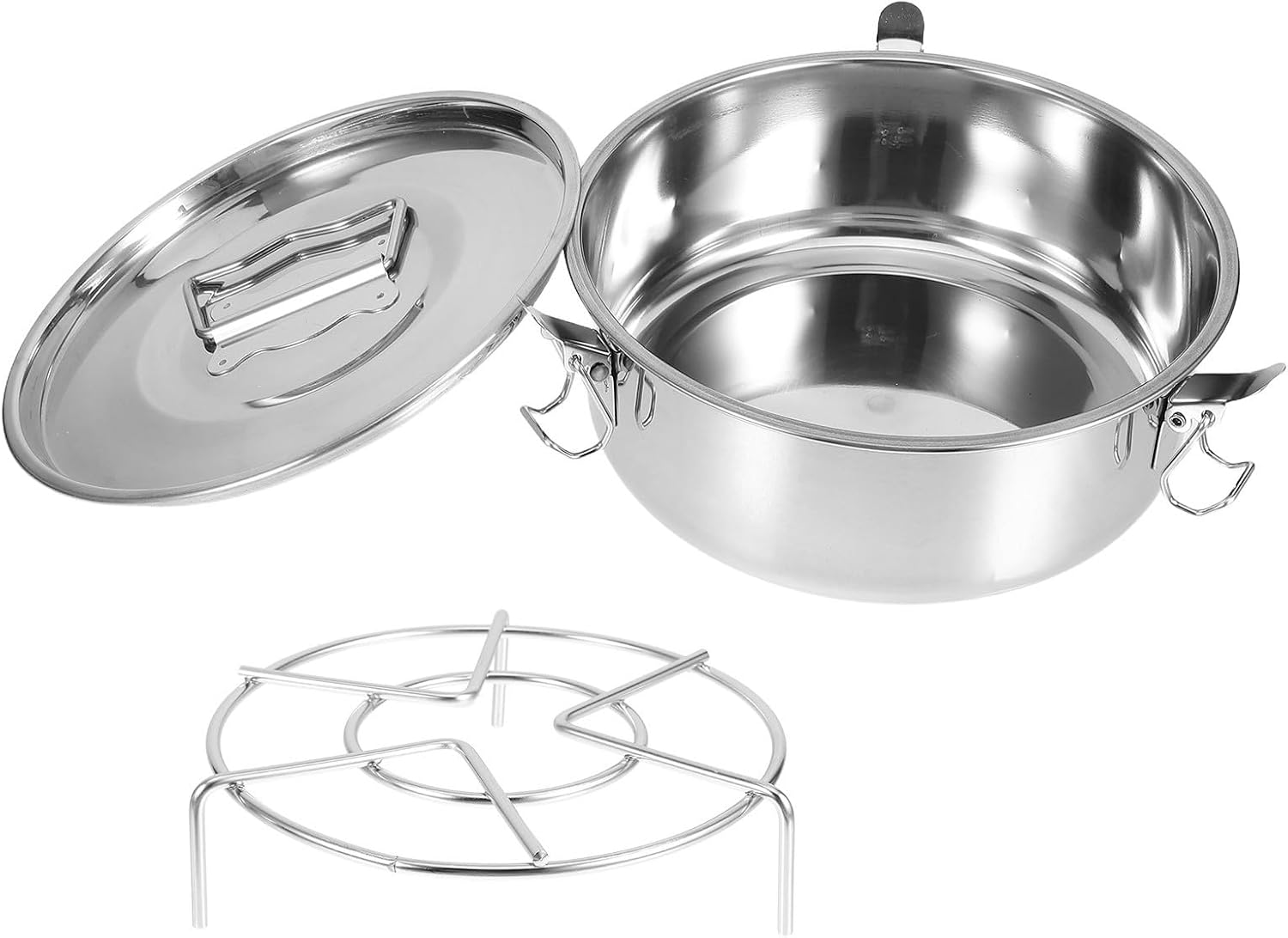 POPETPOP Flan Pan with Steaming Rack Stainless Steel Cake Mold for Baking and Steaming Smooth Surface Convenient Baking Pan for Home and Bakeries