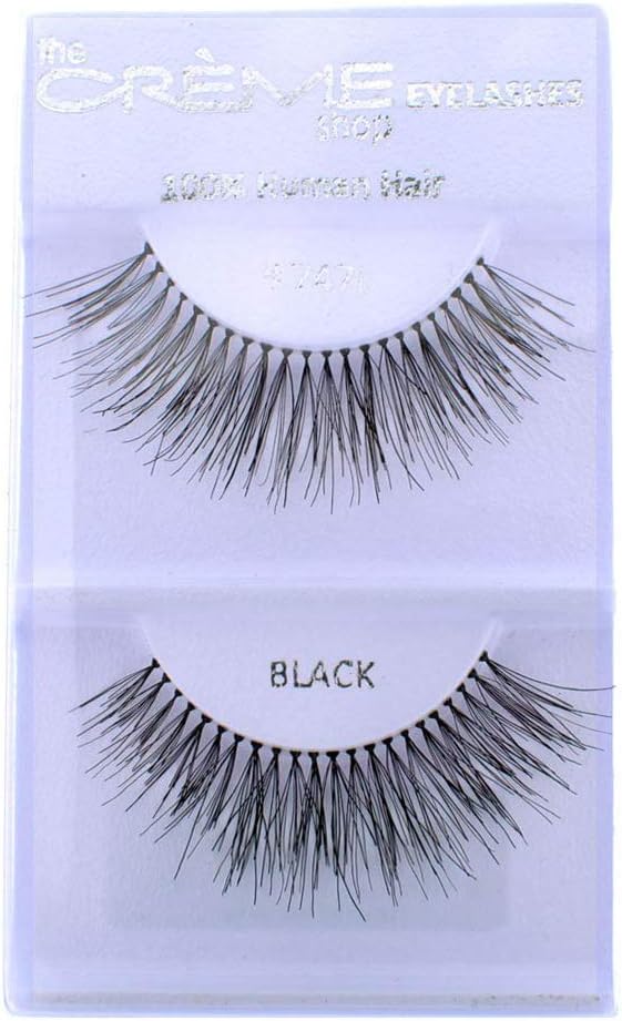 12 Pairs Crème 100% Human Hair Natural False Eyelash Extensions #747L