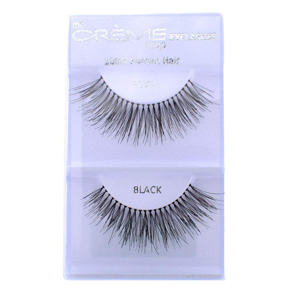 6 Pairs Crème 100% Human Hair Natural False Eyelash Extensions #747L