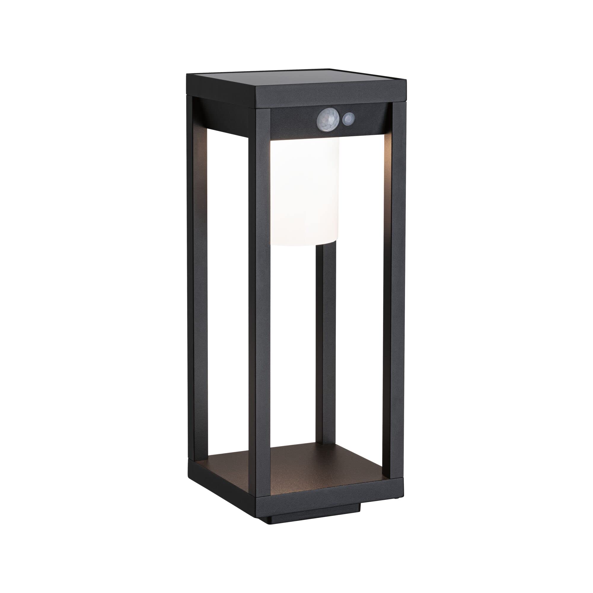 Paulmann Marisol 94573 - Objeto de luz solar LED con detector de movimiento IP44 incl. 1 x 5,5 W blanco cálido negro inalámbrico plástico recargable 3000 K