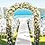 Metal Garden Arbor Wedding Arch 76.8 Inch H x 90.5 Inch W 94.5 Inch H x 55 Inch W Assemble Freely 2 Sizes for Various Climbing Plant Roses Vines Bridal Party Decoration Pergola Arbor (Black)