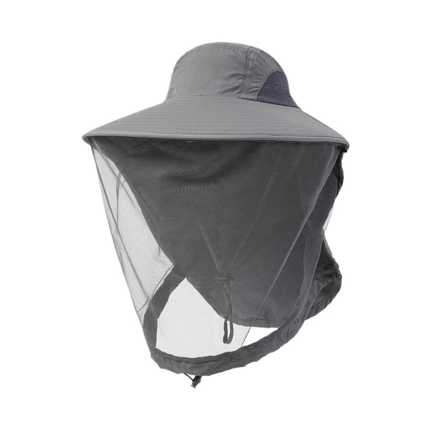 Camping-Mückennetz-Hut, Fischerhut Sun Ion Bucket Cap mit Moskitonetz Mehrfarbig
