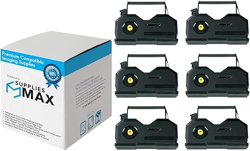 Repuesto compatible para Adler Royal Satellite II200120022015Gabrielle 8008 cintas correctables negras para máquina de escribir (6PK) (901232)