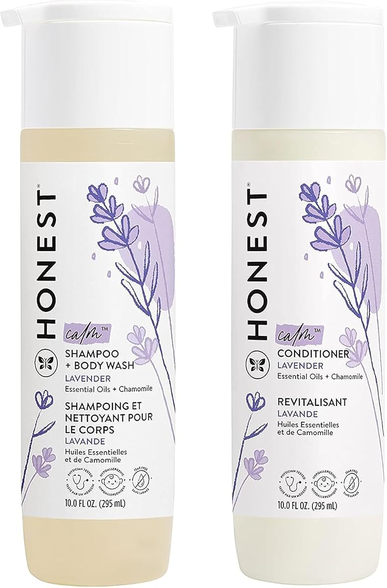 The Honest Company Champú, gel de baño, acondicionador, lavanda calma, 20 fl oz