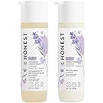 The Honest Company Silicone-Free Conditioner & 2-in-1 Cleansing Shampoo Body Wash Duo Gentle for Baby Naturally Derived Lavender Calm 20 fl oz