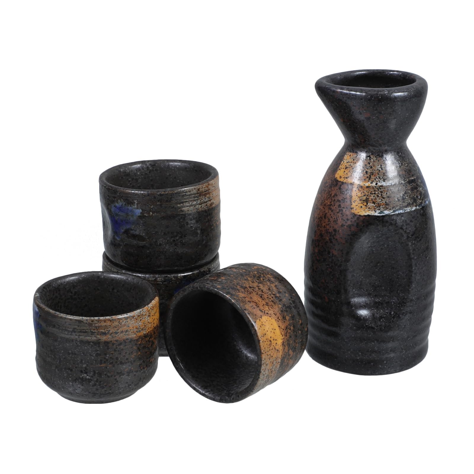 Juego de Sake Japonés Decorativo Elegante, 1 Set de Cerámica para Bebidas