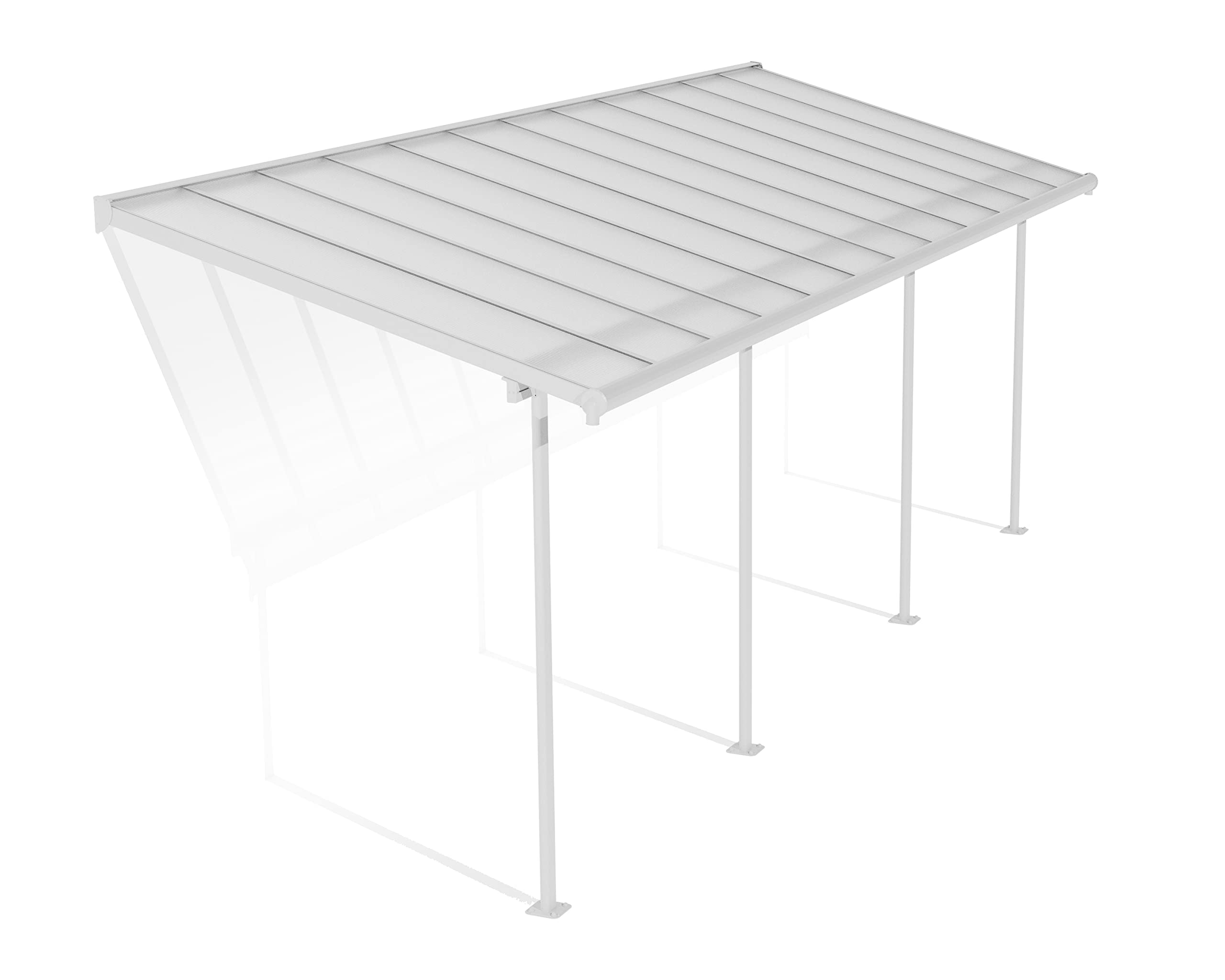 Canopia by Palram Pergola Sierra 15 m² en Aluminium Et Polycarbonate, Moderne & Élégante, pour Couvrir Une Terrasse Toute L’année (Blanc)