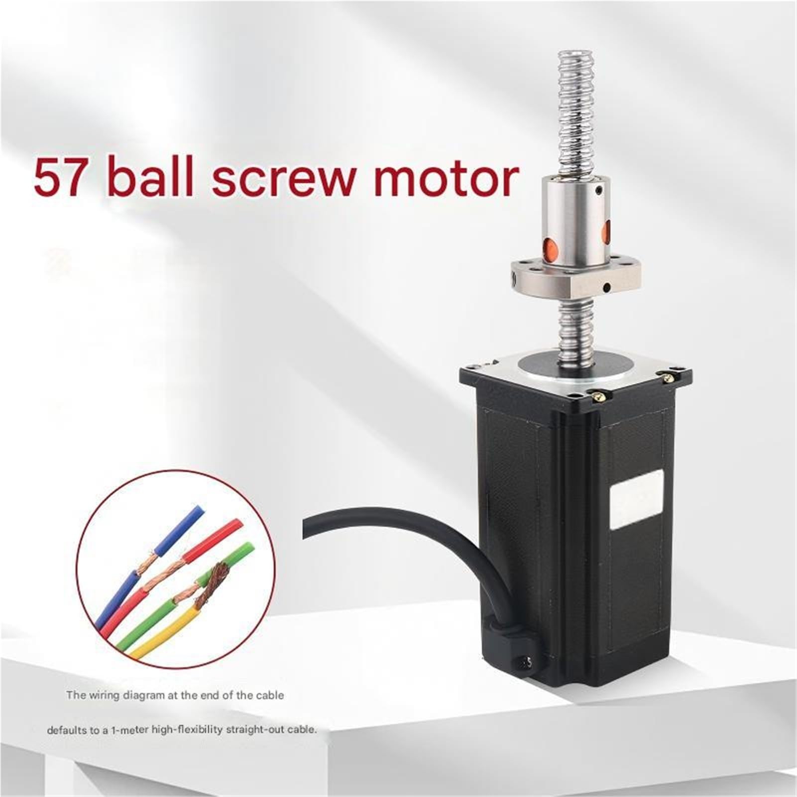 Motor paso a Nema23 Ballscrew L100 200 300MM 57 a 2.8A 260N.CM con 1204 tuercas for accesorios de impresora 3D motor(200mm)