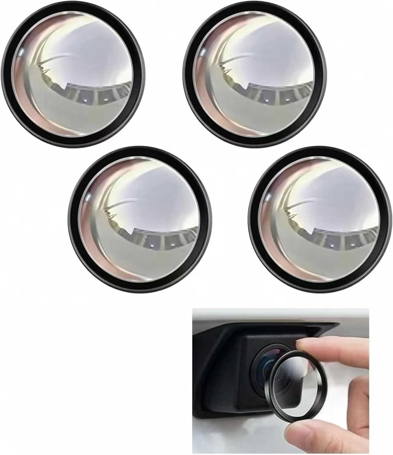 HONGDOUBAO 4 Packs Camera Lens Protector Fit for Peugeot 508 SW GT 2018-2024 Backup Eyeball Cap Clear Waterproof Shield Tempered Glass