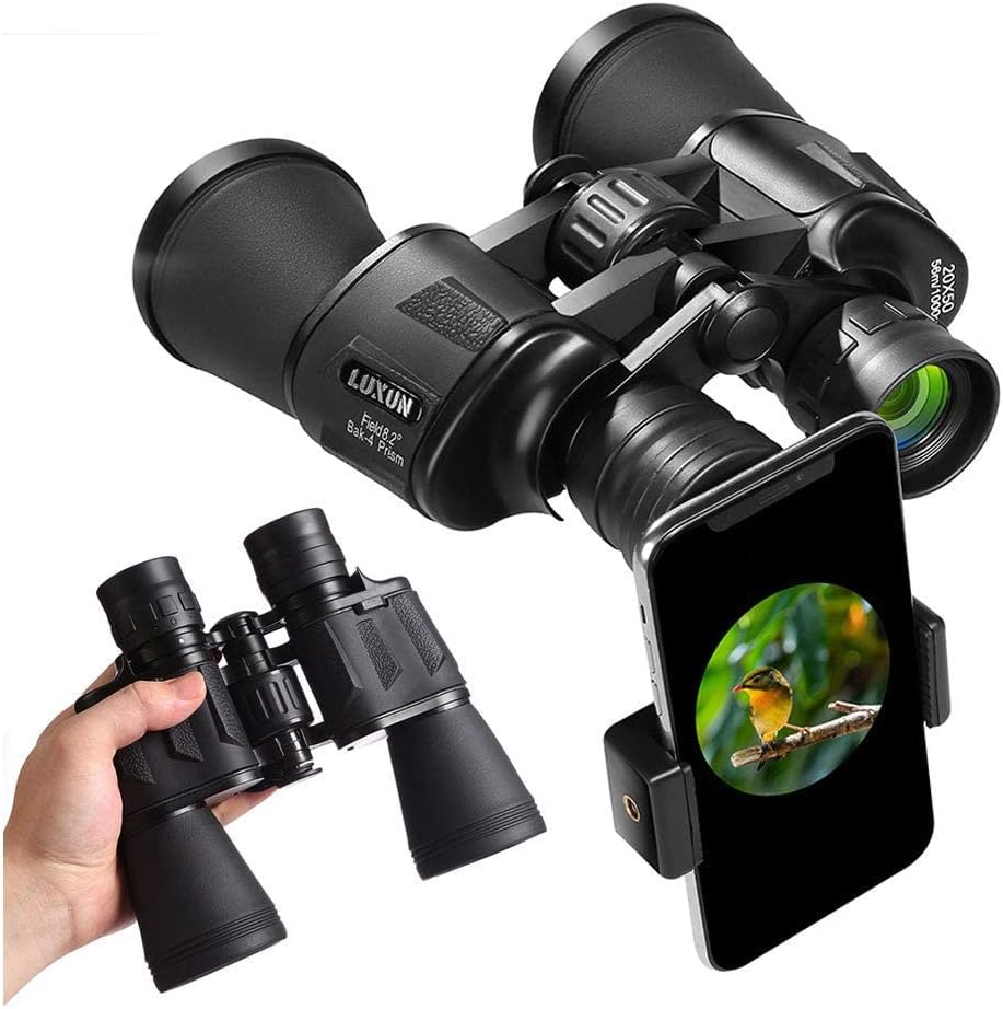 20x50 Binoculars for Adults，High Power HD With Weak Light Night Vision Waterproof Binoculars for Bird Watching Travel Hunting Football Concerts