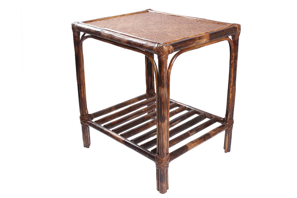 Novelty Cane Art Wooden Rectangle Handmade Classic Side Table for