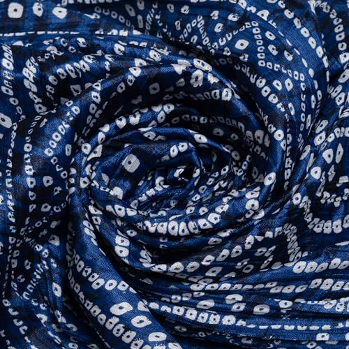 Image of Women's Art Silk Bandhani Print Dupatta with 2.20 Meters | Women's cotton printed dupatta with tassels