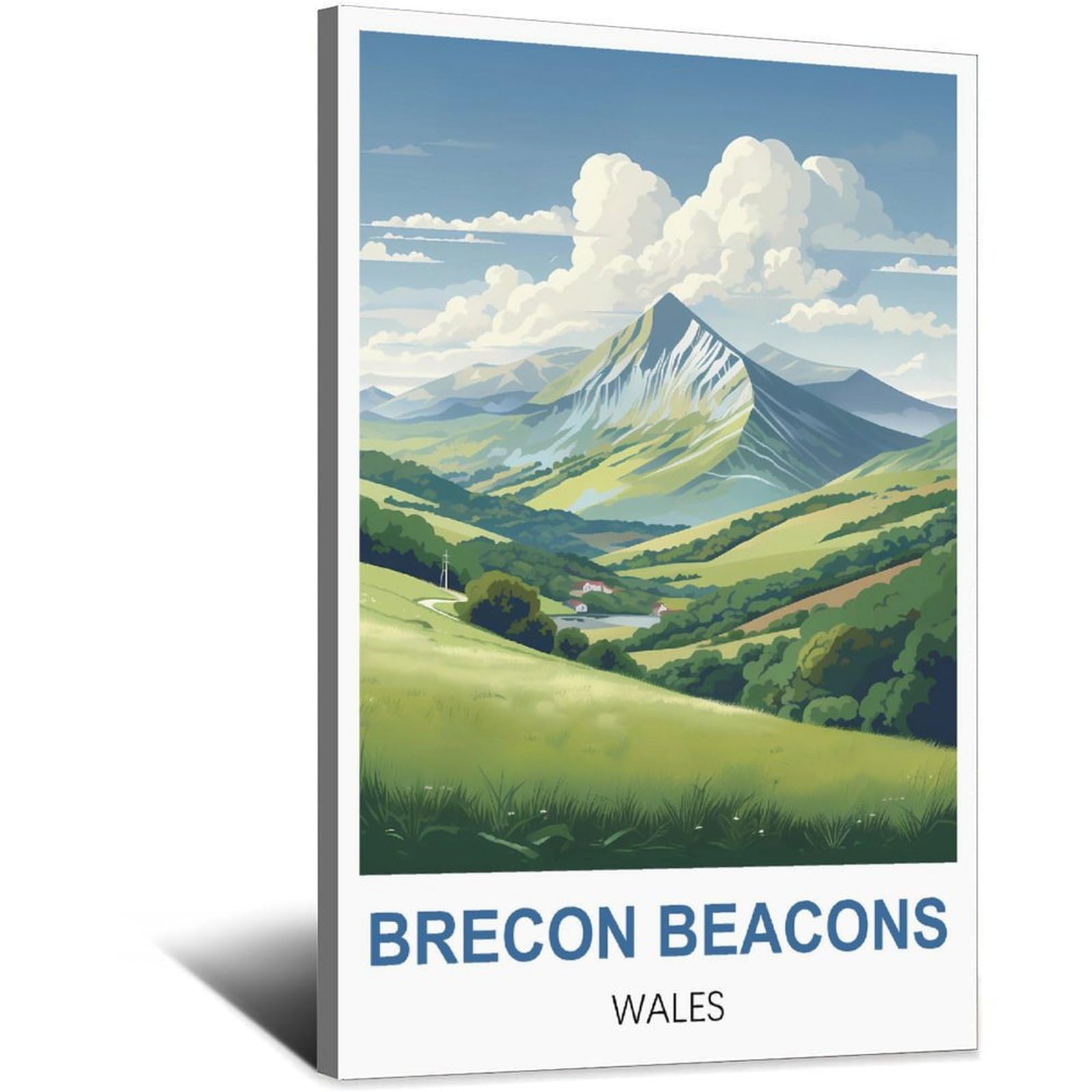 HYBFQXELL Brecon Beacons Wales Vintage Travel Poster 12x18inch(30x45cm) Canvas Art Posters And Wall Art Pictures Prints Modern Family Bedroom Decor Posters