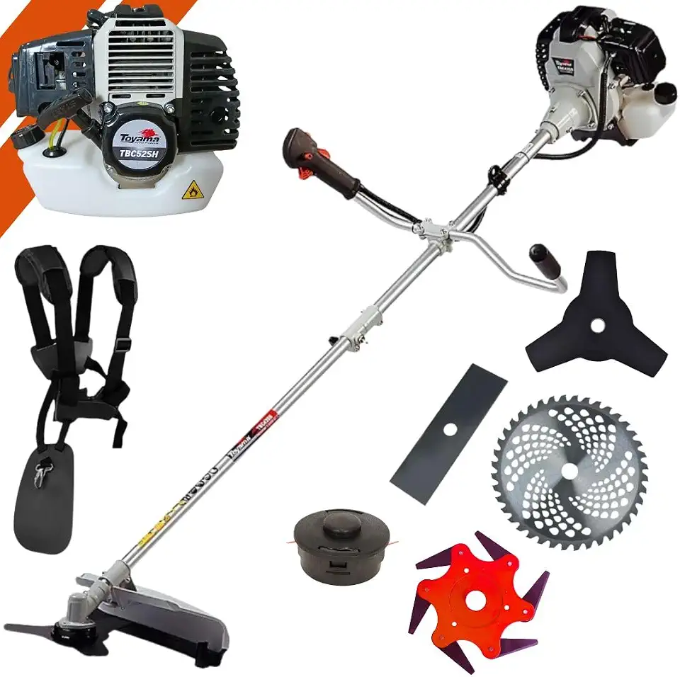 Roçadeira Multifuncional 5x1 a Gasolina Toyama TBC52 SH 51,6cc 2HP com 5 Tipos de Cortes