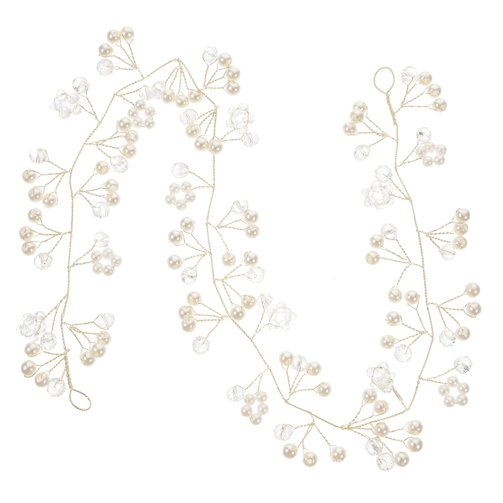 Healeved 5piezas Diadema De Perlas Elegante Para Novia Accesorio De Cabello Beaded Headband Para Fiestas y Bodas Tocado Para Niñas y Adultas Para Cosplay y Fotografía