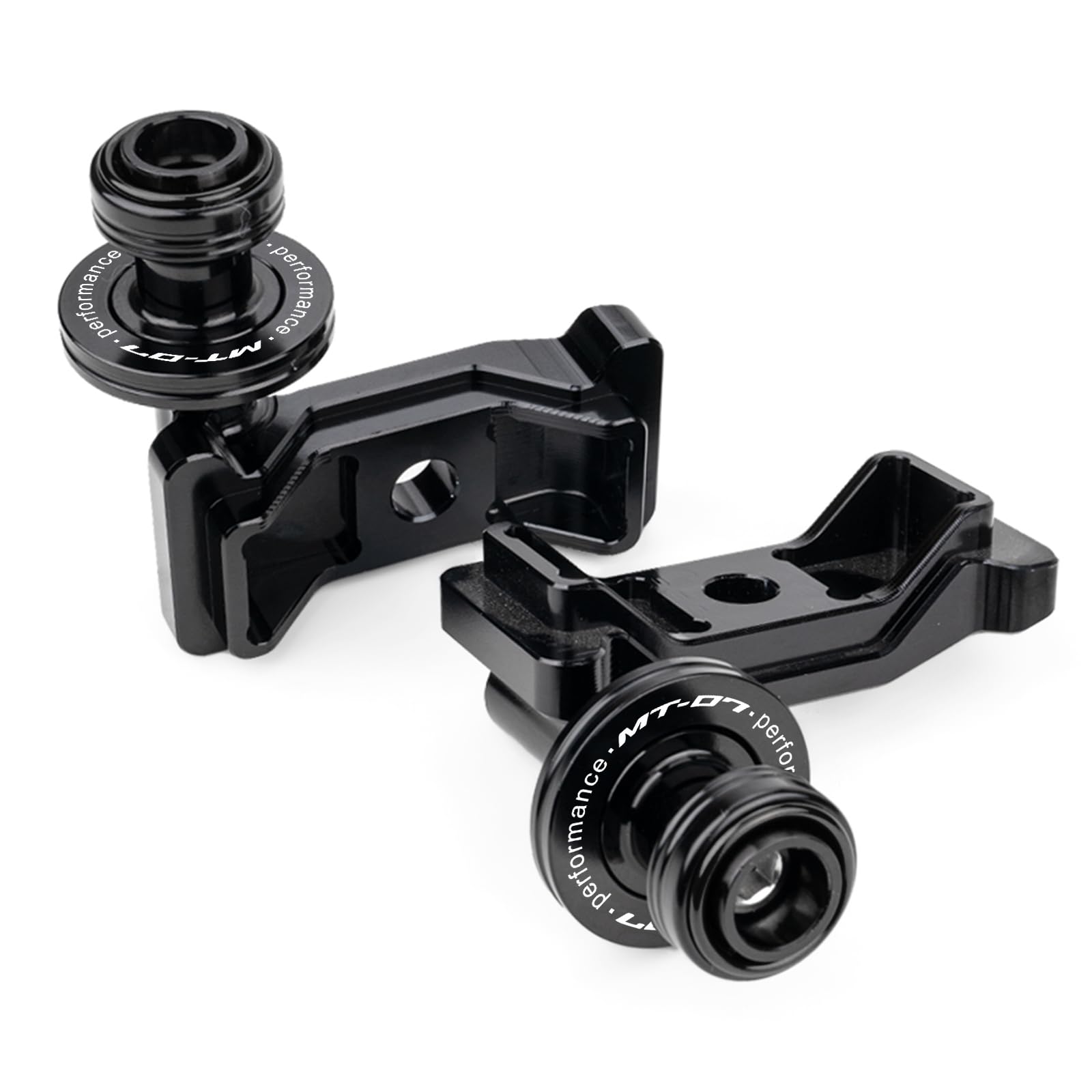 Adatto per MT07 MT 07 MT-07 FZ07 2014-2024 2025 2026 XSR700 accessori moto in alluminio bobine oscillanti supporto viti protezione antivibrazioni (nero)