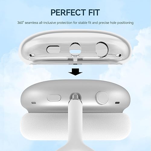 Miniatura 4 de CENMASO - Funda protectora para Airpods Max, funda protectora de TPU suave y transparente para audífonos Airpods Max, transparente
