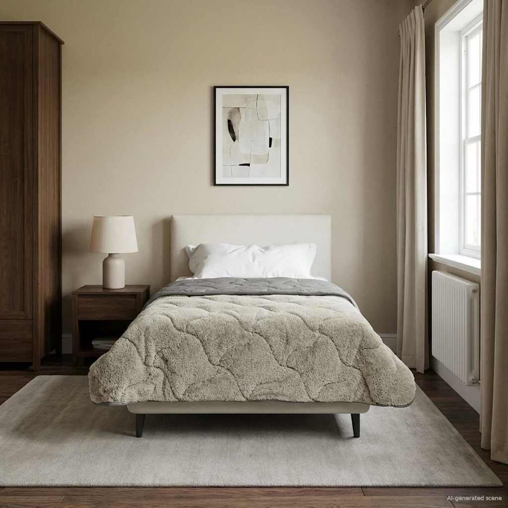 Duvet complet gris clair 140x220 pour des nuits douillettes toute l'année
