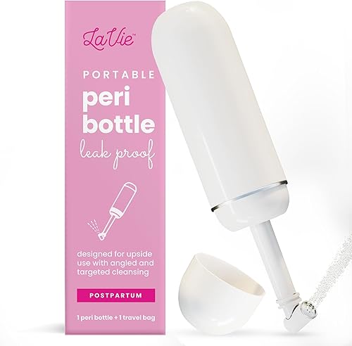 LaVie Peri Bottle para cuidado posparto, bidé portátil, botella de spray boca abajo para alivio, desgarros y hemorroides después del parto, esencial