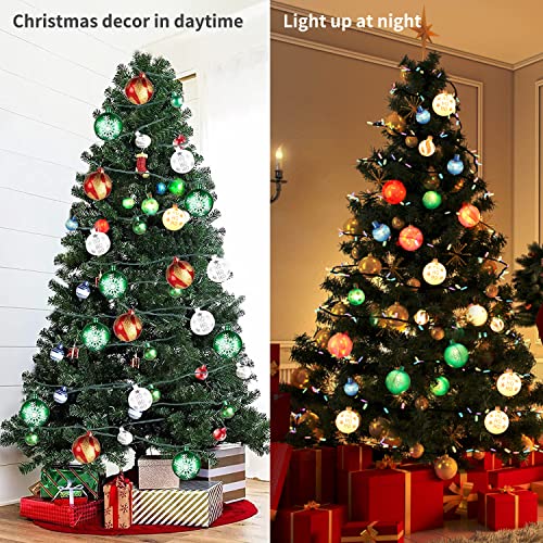 Itayak Christmas Ball Ornament Lights, 28Ft 25 Bulbs Christmas Tree String Light, Indoor Christmas Lights,Plug In Expandable Wire Lights For Christmas Holiday Party #TOP2