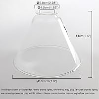 Vista 5 de Permo Lighting Fixture Replacement Funnel Flared Clear Glass Shade