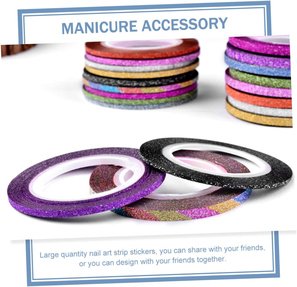 GALPADA 150pcs Nail Art Striping Tapes Nail Decoration Supplies Colors for Home Salon Use for Manicure Designs