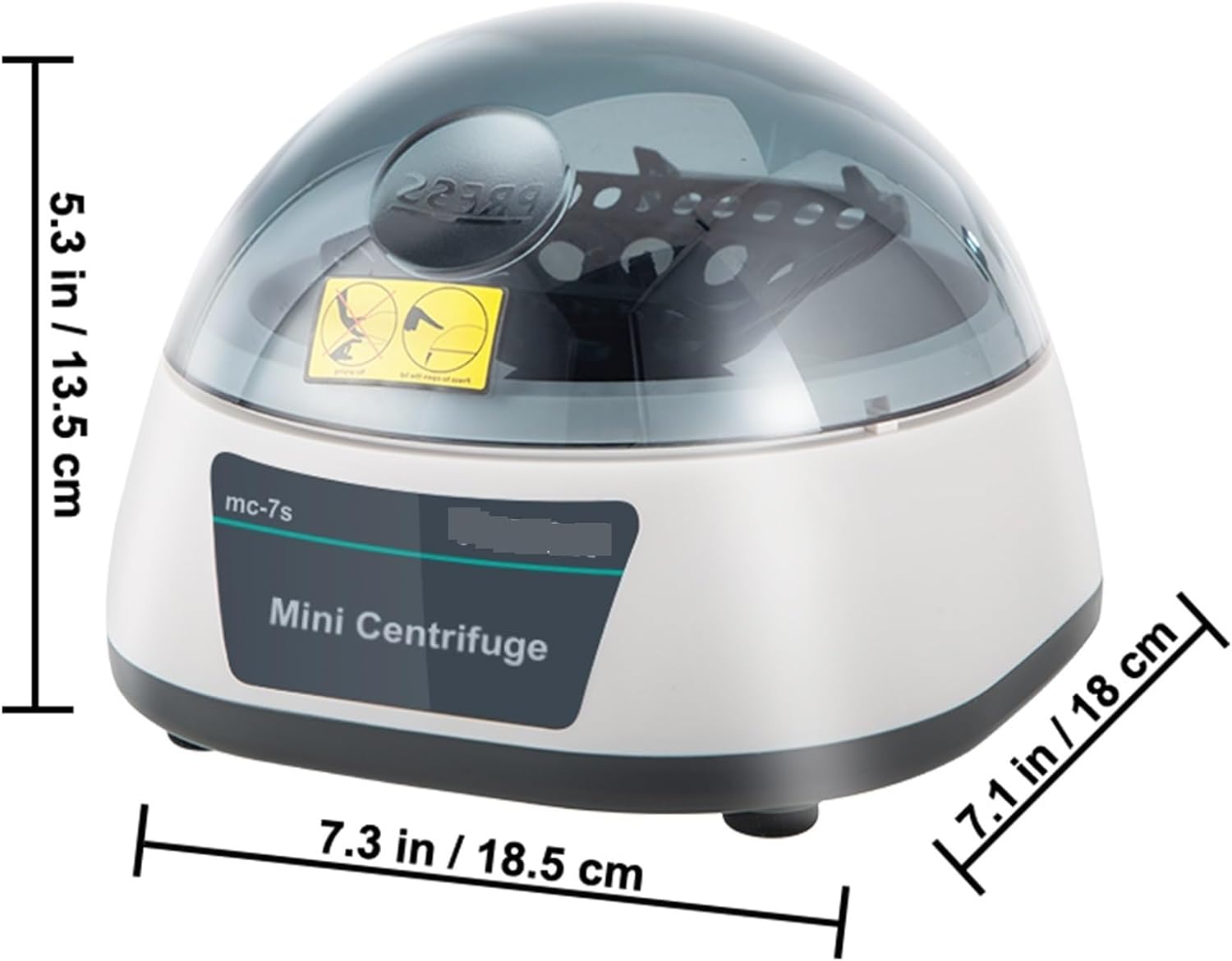 Electric Centrifuge Machine Mini Bench-top Lab 500-5000/7000RPM Speed w/ 2 in 1 Rotor Blood Laboratory Centrifuge/Medical,High Efficiency(7000RPM Speed)