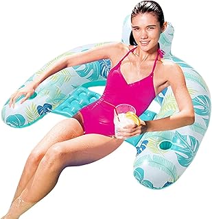 Cadeira Flutuante Piscina | Flutuadores de Piscina Adulto Infláveis | Cadeiras de piscina porta-copos e alças embutidas, cadeira flutuante de água para praia, lago e piscina Pengzi