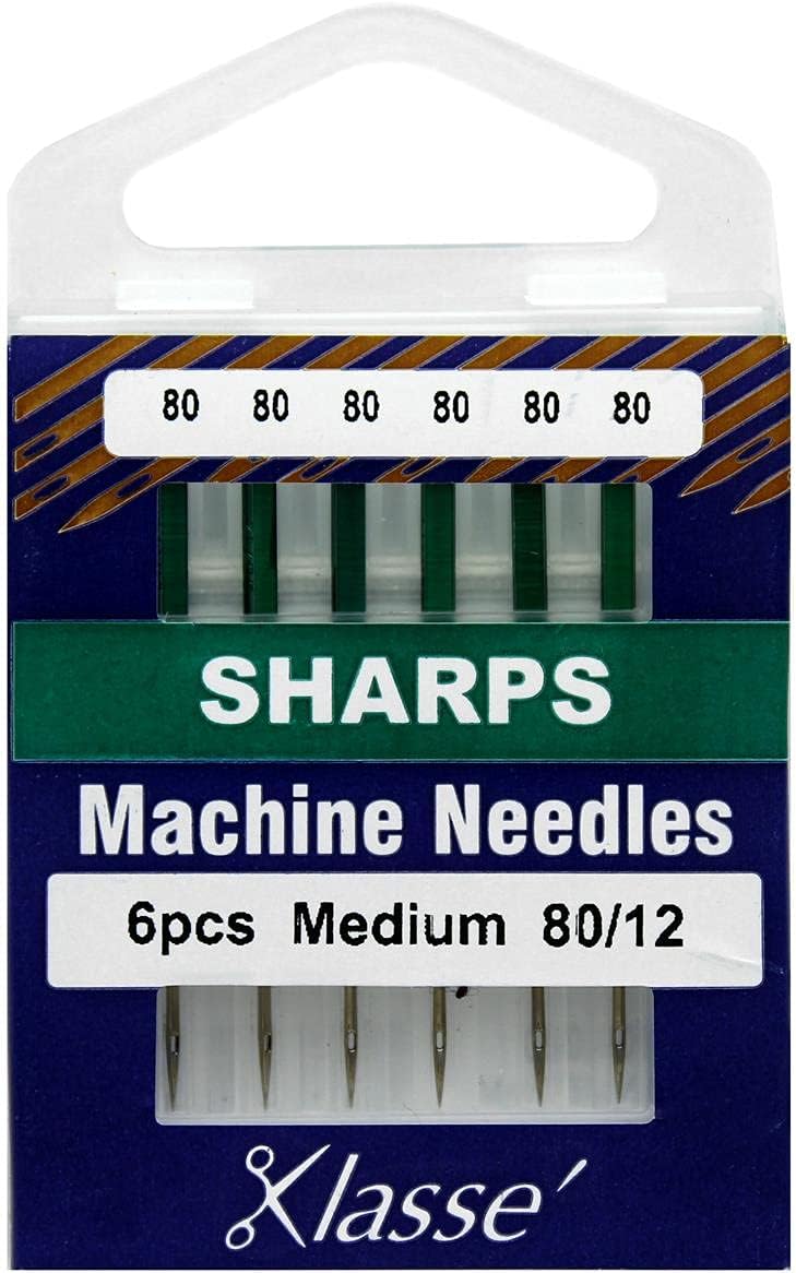 Klasse Machine Needle Sharps Size 80/12 6pc
