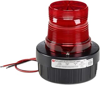 Federal Signal Warning Light w/Sound, LED, Red, 24VDC
