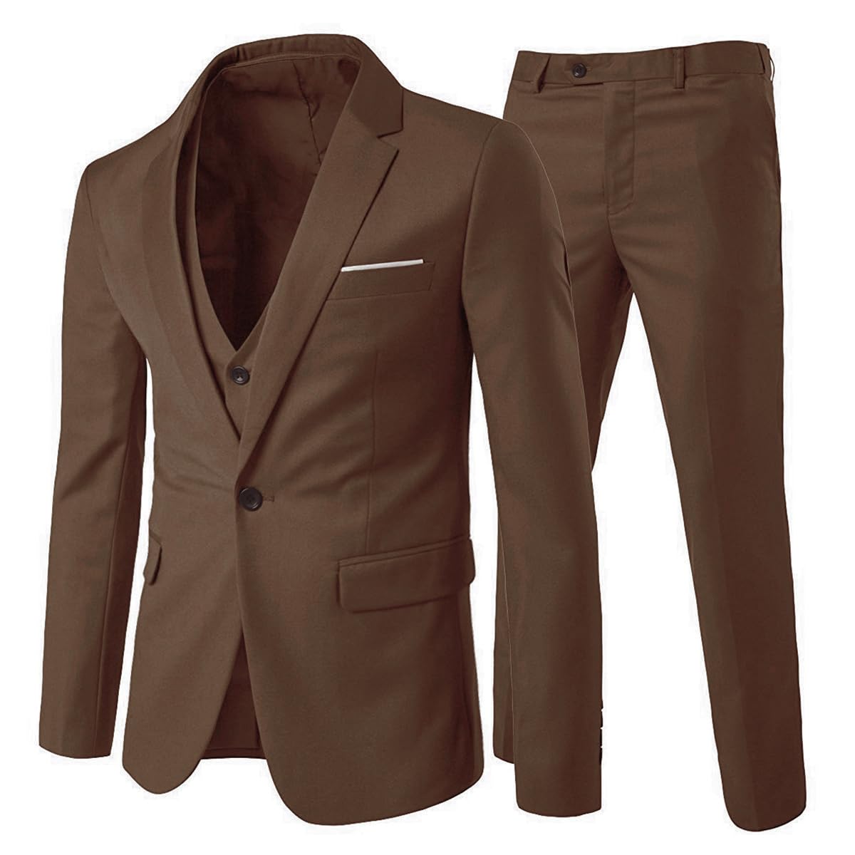 Anzug Herren Slim Fit 3 Teilig Anzüge Herrenanzug Sakko für Hochzeit Business