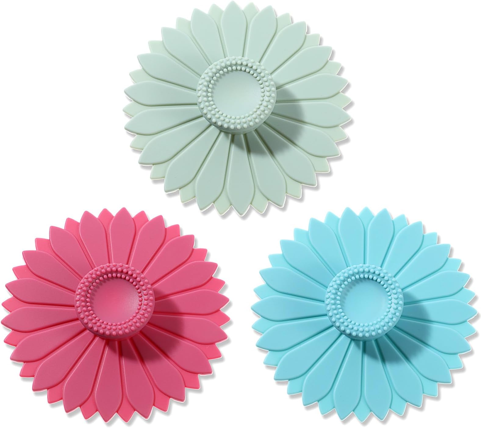3 PCS Sunflower Silicone Cup Covers Cup Covers Multicolored Mugs Lids Anti-Dust Tumbler Covering Airtight Cap Universal Glass Tool Lid Flexible Mug Covers for Tea Pots Coffee