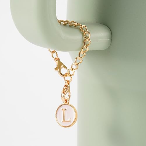 Miniatura 2 de Accesorios de dije de letra para taza Stanley, dije de mango de letra de identificación de acero inoxidable, dije de letra de mango de taza de agua