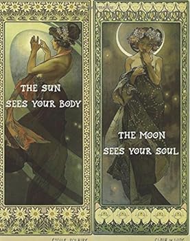 The Sun Sees Your Body, the Moon Sees Your Soul : Alphonse Mucha Moon Phases Quote Journal, Alphonse Mucha