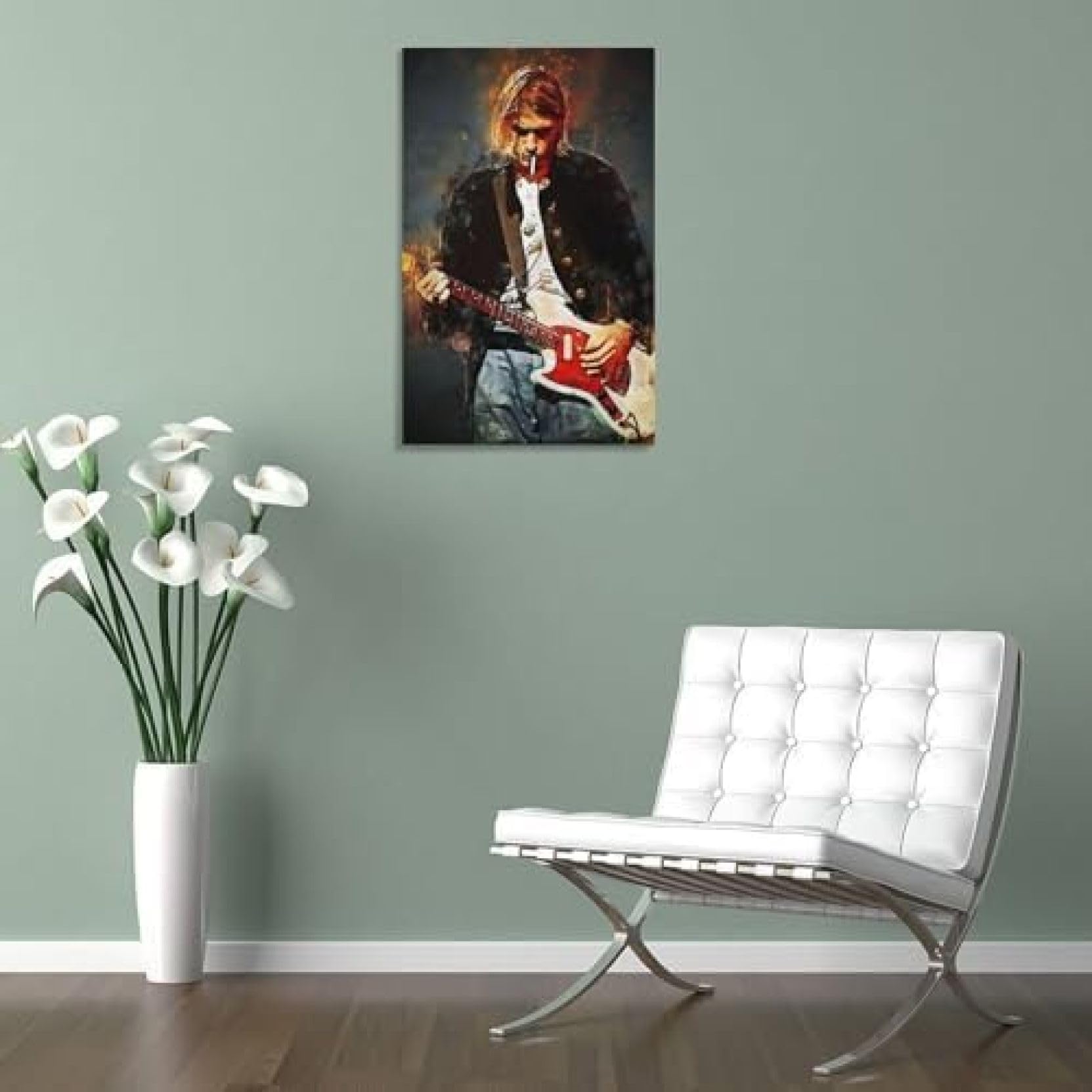 Amazon.co.jp: カート・コバーンポスターキャンバスウォール