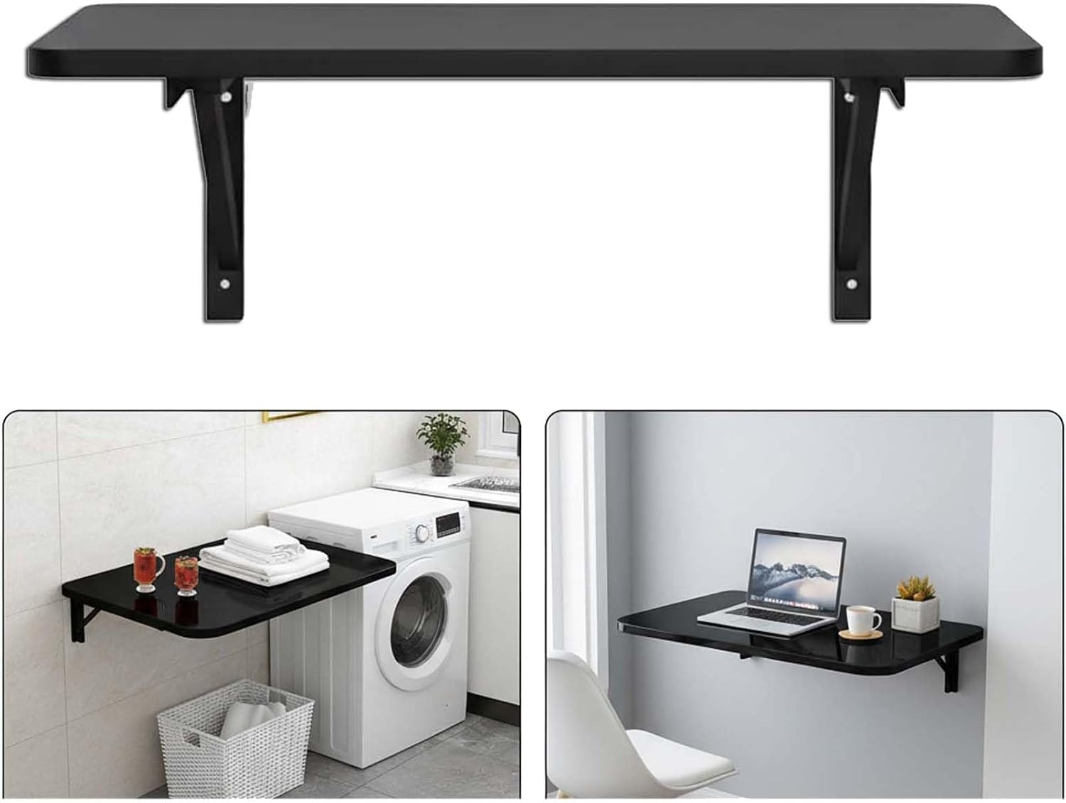 WallMounted Folding Table 40x40cmSpaceSaving Desk for Laundry Room Garage or WorkshopHeavyDuty FoldDown Workbench for Efficient Use of Space