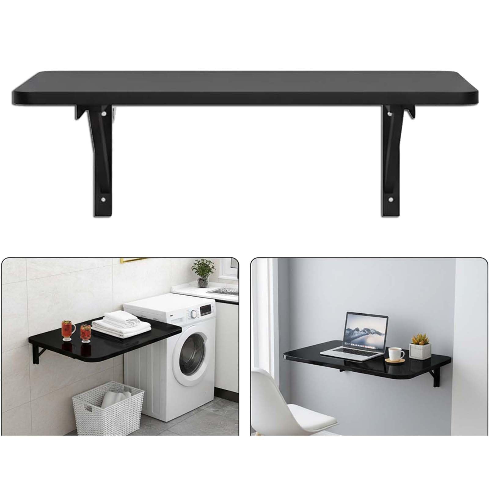 Tavolo Pieghevole a Parete Resistente da 90x50 cm, scrivania salvaspazio per Lavanderia e Officina, Versatile banco da Lavoro Pieghevole per Garage e Uso Domestico