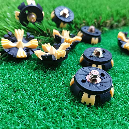 Riipoo Golf Shoes Spikes Replacement, 20 Pcs 1/4 Inch Metal Thread Screw Golf Cleats Replacement With Golf Spike Wrench Tool #TOP1