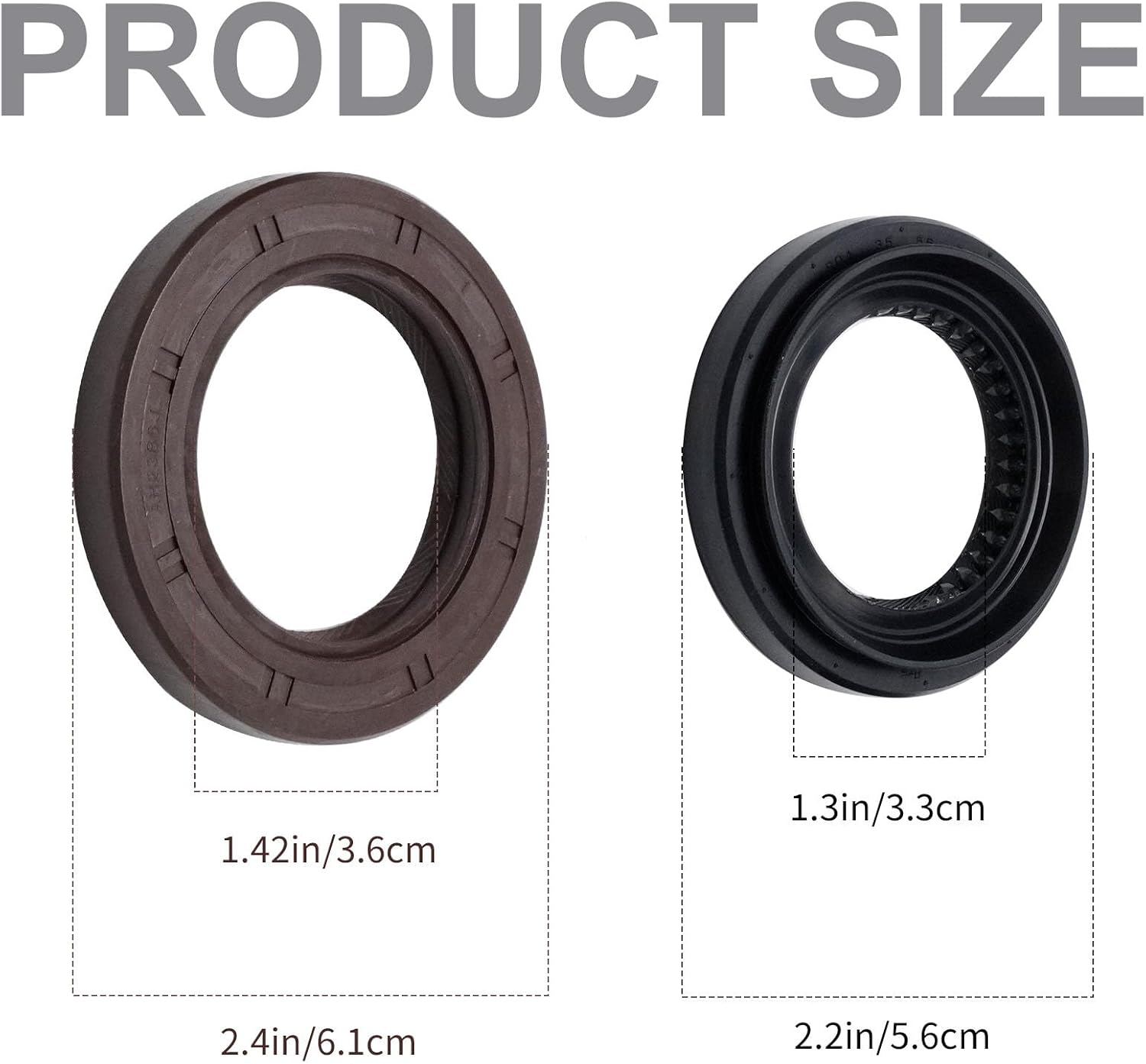 91205-PL3-A01 2Pcs Manual Transmission Drive Axle Oil Seal, Replacement for Honda Civic GSR 1996-2000, Replacement for Honda Civic SI 1996-2000, Replaces 91205-PC9-711