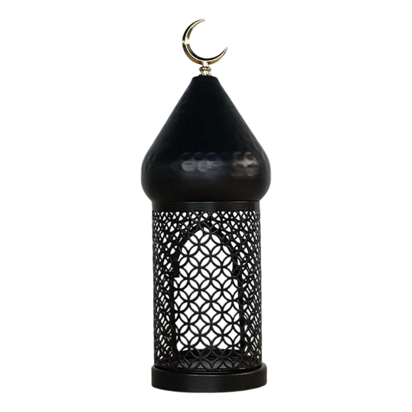 ZEPFJHE Moroccans Hollow Out Candleholder Black Iron Lamp Decorative Tealight Stand for Wedding Eid Ramadans Event Moroccans Theme Candleholder