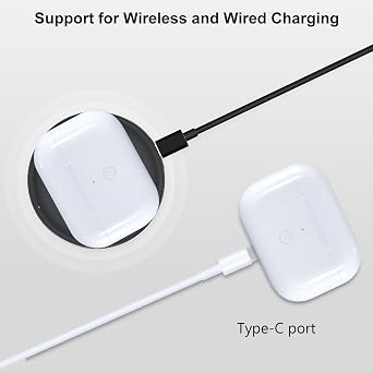 Wireless Charging Case Replacement Compatible with AirPod Pro 1st & 2nd Generation, Air Pod Pro 1 2 Charger Case,USB-C Charging Port