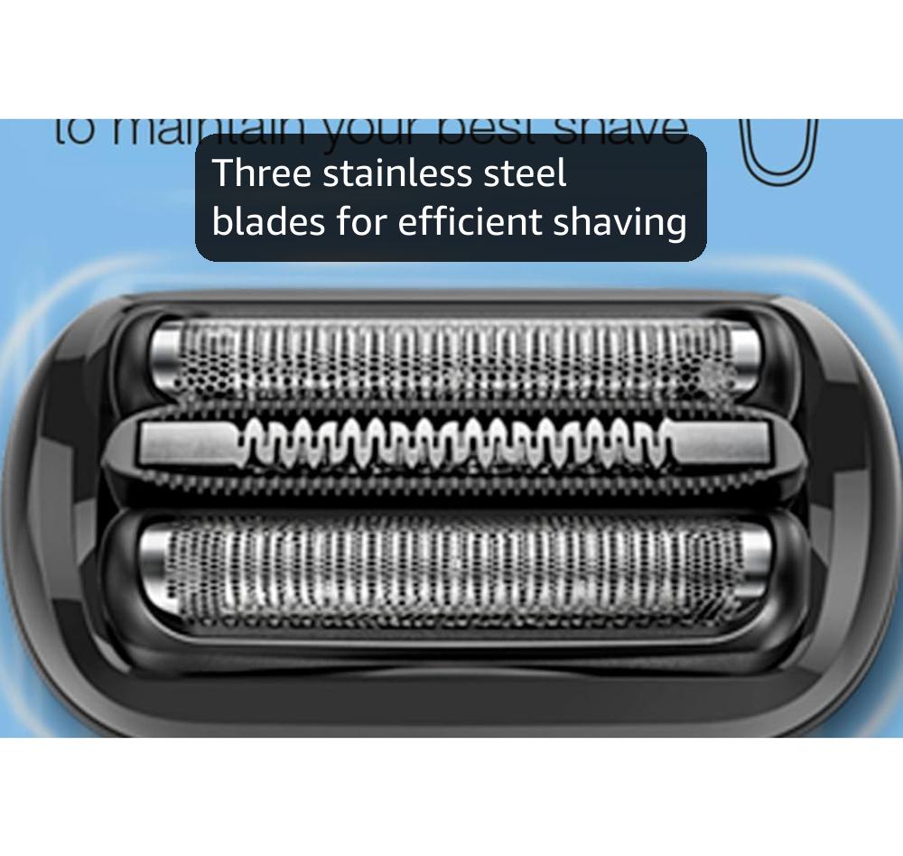 Braun Series 5 Electric Shaver ORIGINAL Replacement Head, Easily Attach Your New Shaver Head, Compatible With All New Generation Series 5/6 Electric Shavers, 53B, Black