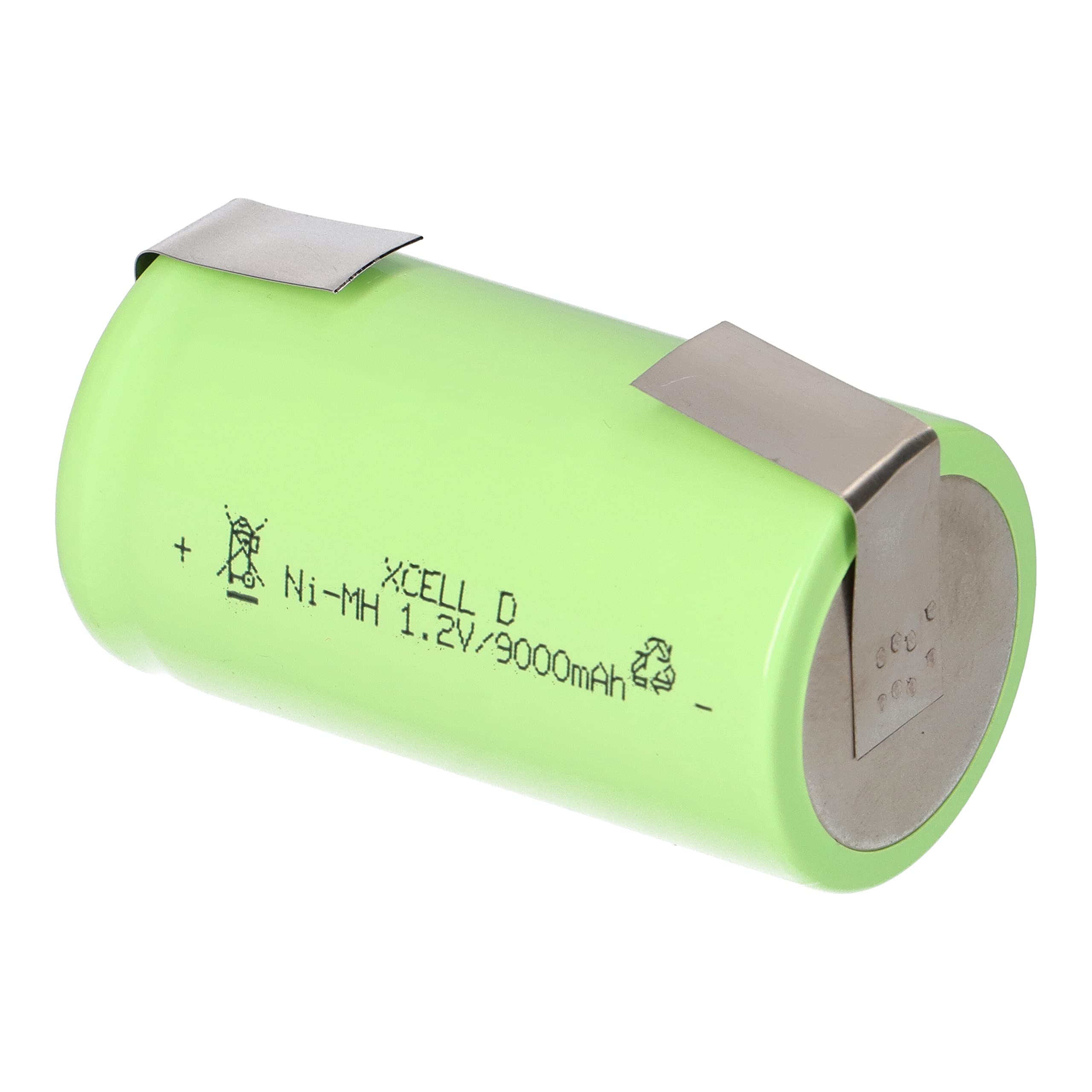 XCell Lot de 20 piles Mono D 9000 mAh / 1,2 V / NiMH avec drapeau à souder en U – cellule de marque haute performance de qualité industrielle