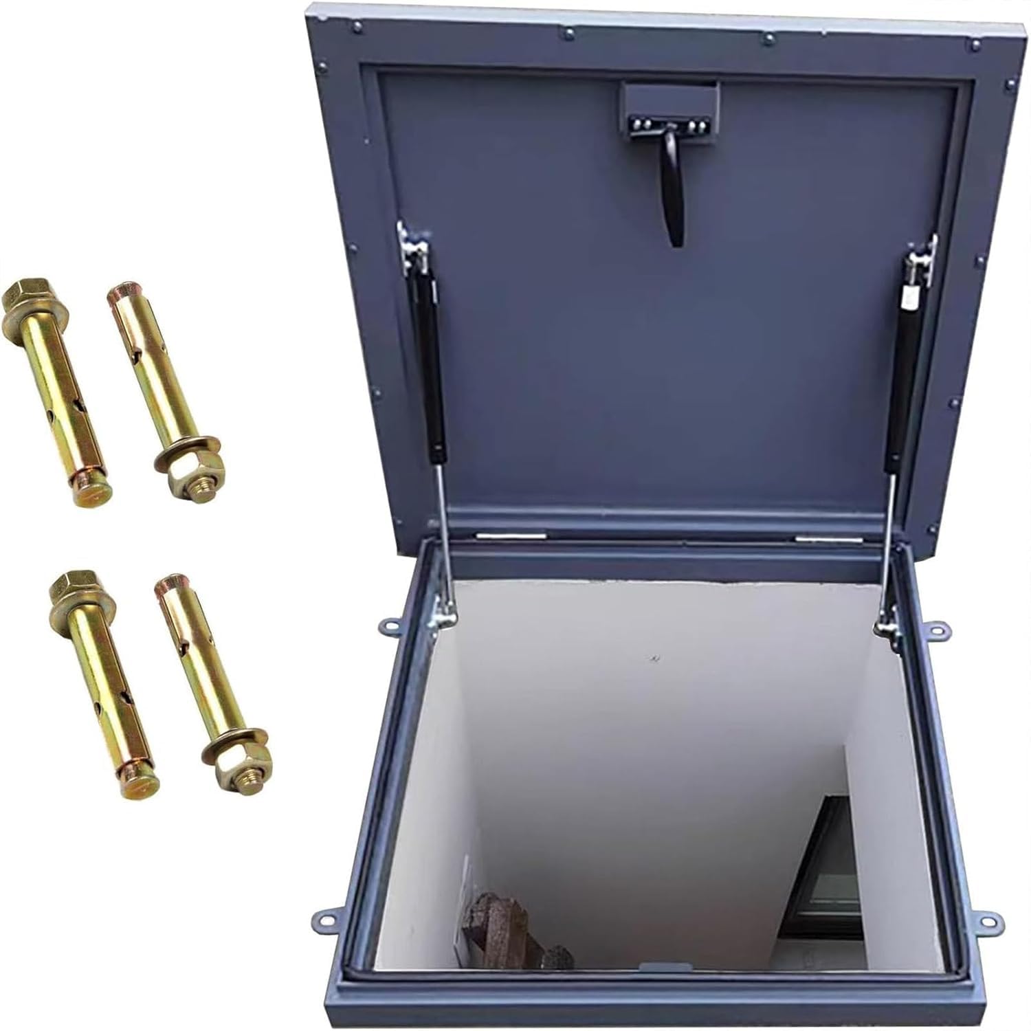 Llpsmeng-Eu One Color Rooftop Hatch Cover Plate - Galvanized Metal, Rainproof Access Hatch For Roofs(75X75cm)