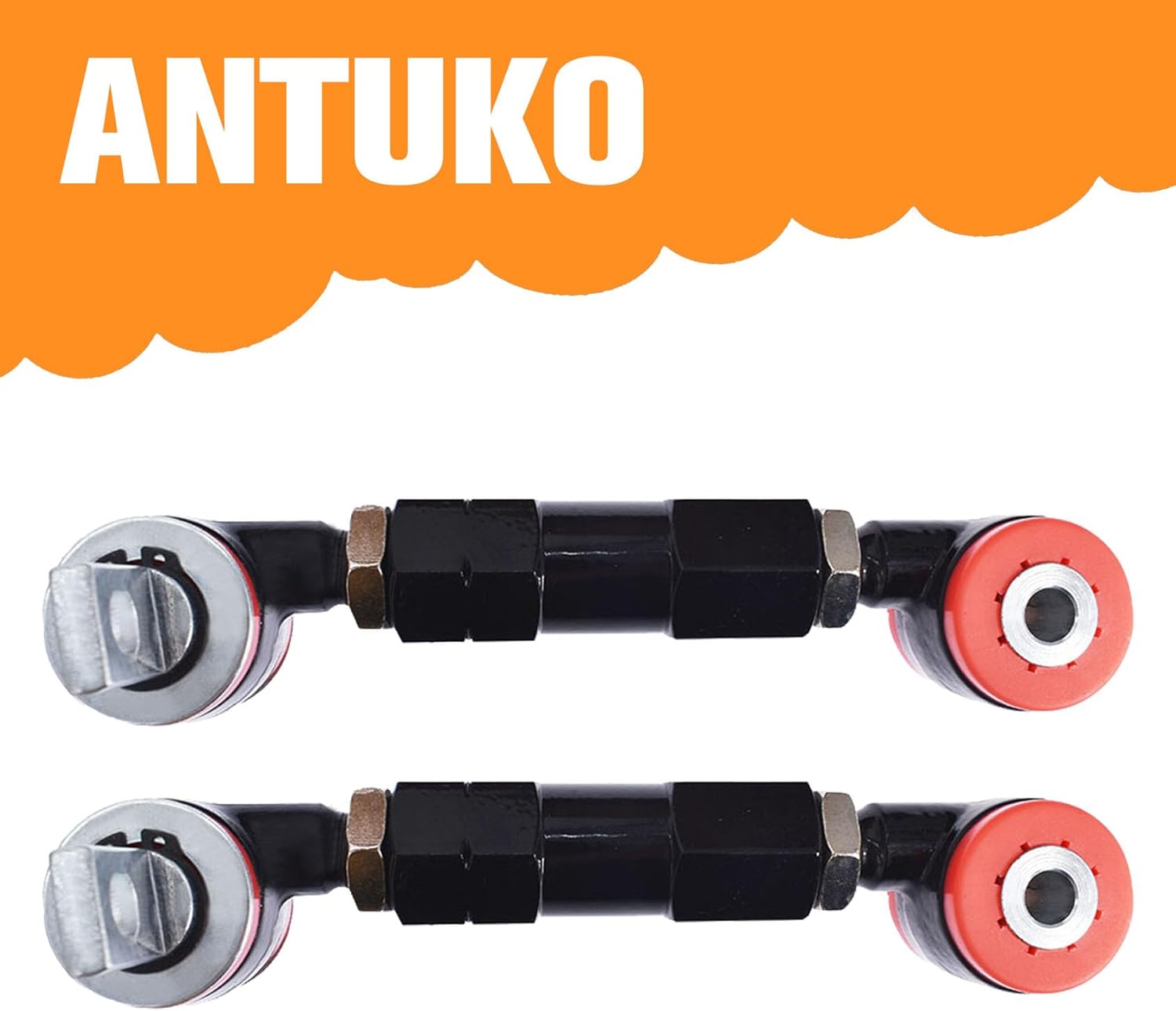 2-Pack Black Rear Racing Adjustable Camber Control Arm Suspension Kit Replacement for Civic 1998-2000