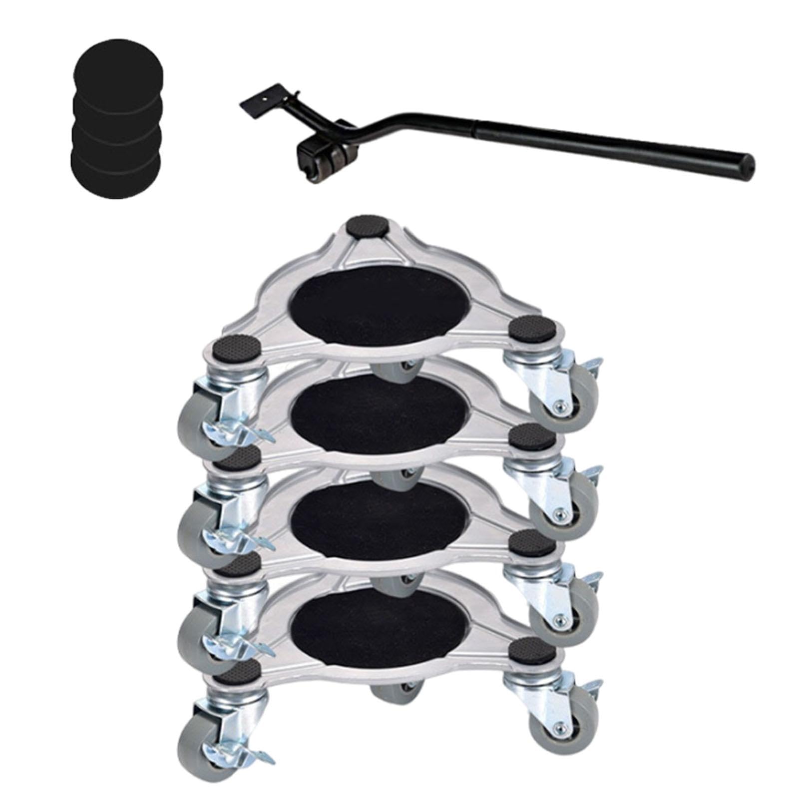 Homyl 9 Stück Möbelheber Möbeltransporter Möbelgleiter Möbelroller Aus Kohlenstoffstahl mit 360 Grad Rädern Rutschfester Konstruktion Und Leichter Handhabun, 19 cm x 5.5 cm