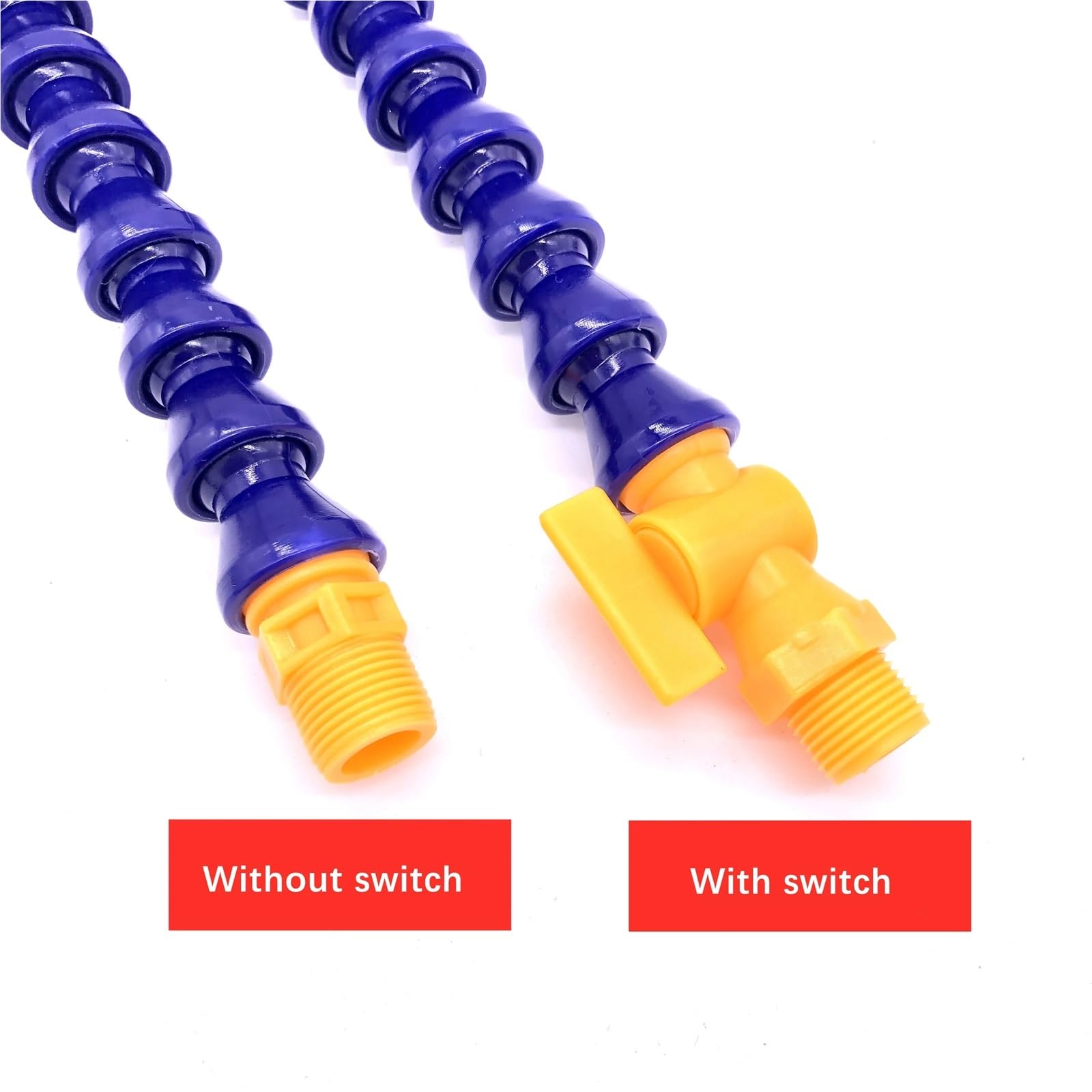 6 Tubi Pneumatici da 1/4" 3/8; 1/2; BPS Filettatura Maschio in plastica Flessibile for Acqua, Olio e refrigerante for tornio, Macchina a Controllo numerico computerizzato(Round-600MM,1/2")