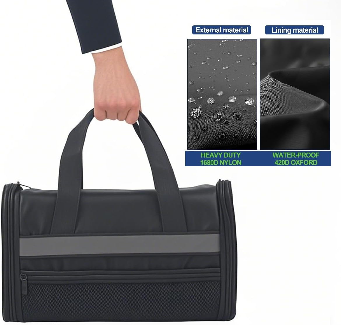 AF-WAN Carry Bag Dust Cover For UGREEN NASync DXP2800 2-Bay Desktop NAS,1680D Heavy-Duty Oxford Fabric, Side Access, Ventilated Design with Storage Pockets for Hard Drive Tools & Cables